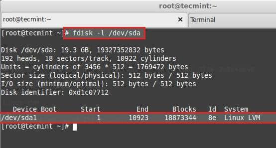 Verify LVM Partition