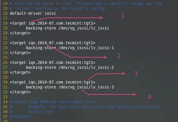 Configure LUNs in Target Server