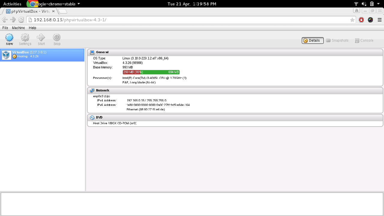 PHP Virtualbox 面板