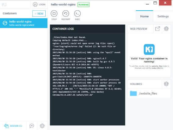 运行 Hello World Nginx