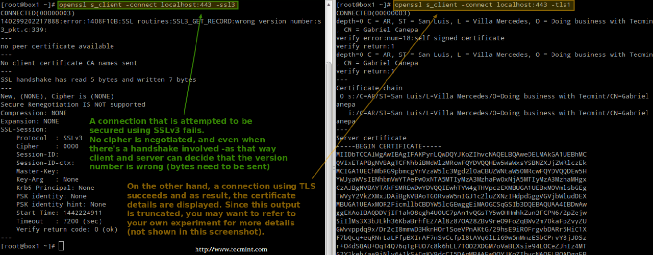 测试 Apache SSL 和 TLS 连接
