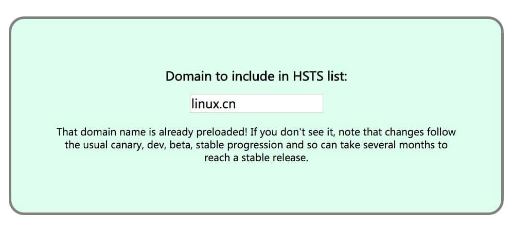 linux.cn 列入 HSTS 预载入列表了