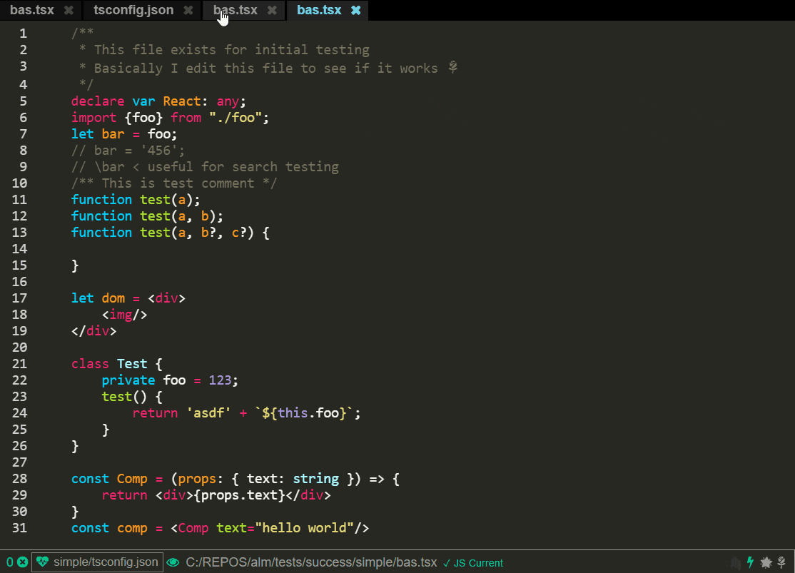 ALM IDE's multi-panel feature ALM IDE's multi-panel feature