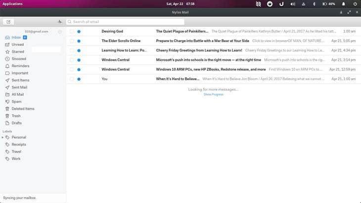 Nylas mail an awesome email client for linux