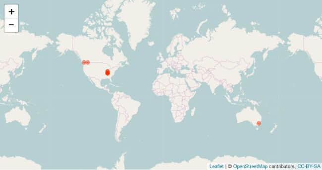 推文定位地图 推文定位地图