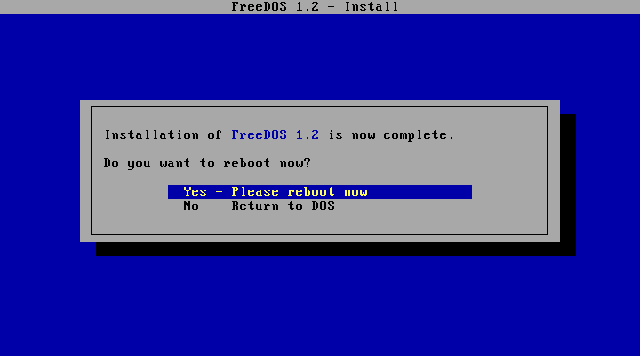 Rebooting after installation Rebooting after installation