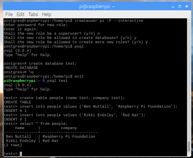 a postgres query a postgres query