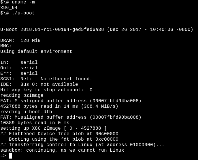 Running the U-boot bootloader Running the U-boot bootloader