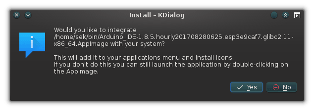 AppImage system integration AppImage system integration