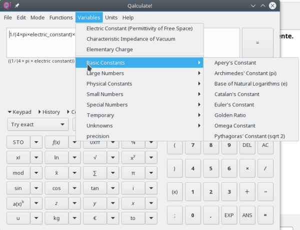 Qalculate! Interface Qalculate! Interface
