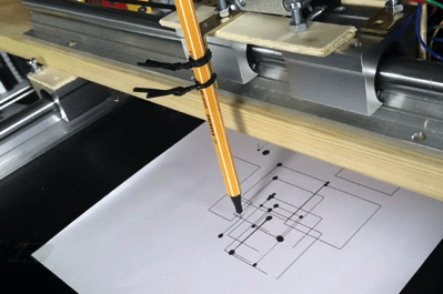 The plotter in action The plotter in action