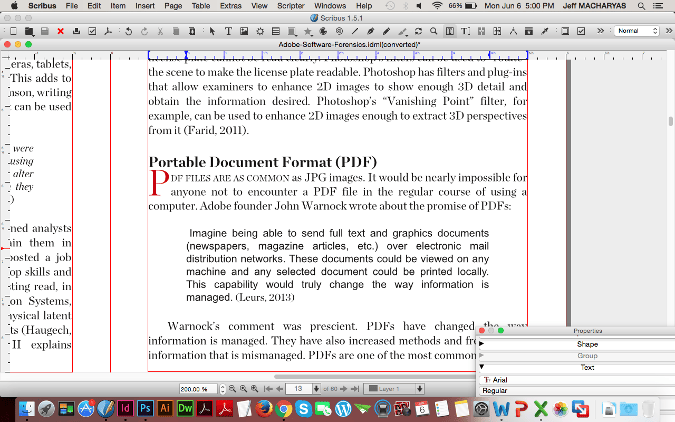 InDesign IDML file of book layout opened in Scribus InDesign IDML file of book layout opened in Scribus