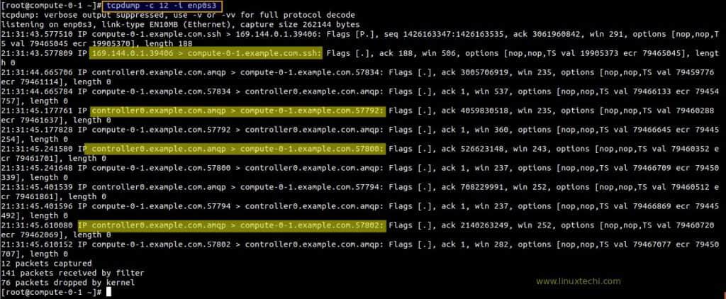 N-Number-Packsets-tcpdump-interface
