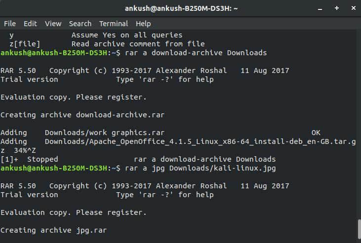 Using rar archive in Ubuntu Linux
