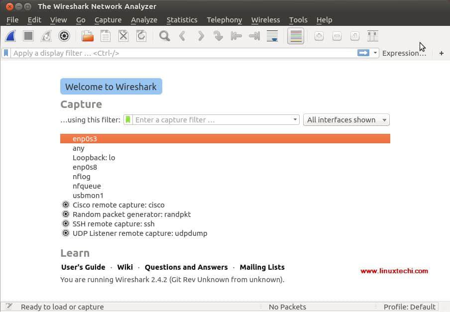 wireshark-Linux-system