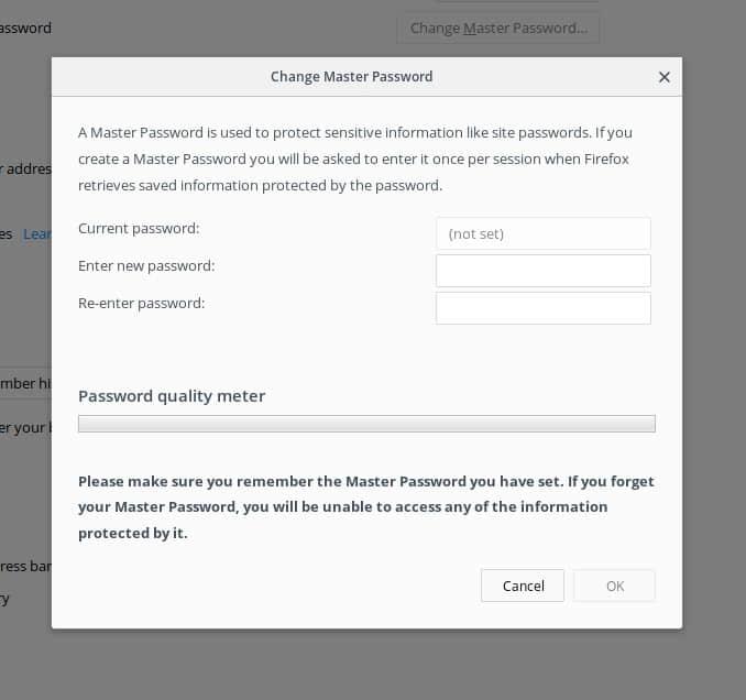 Setting password Setting password
