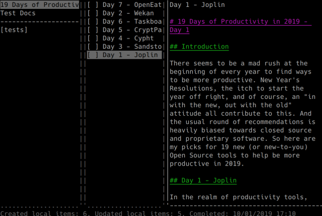 Joplin console version Joplin console version
