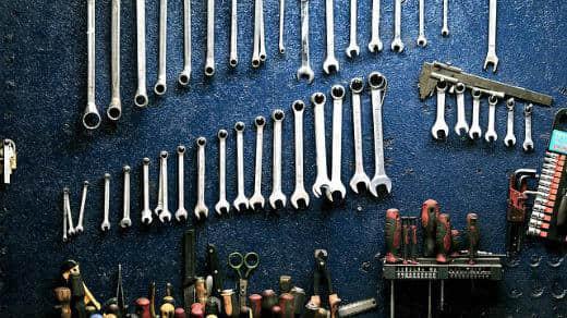 Tools in a workshop Tools in a workshop