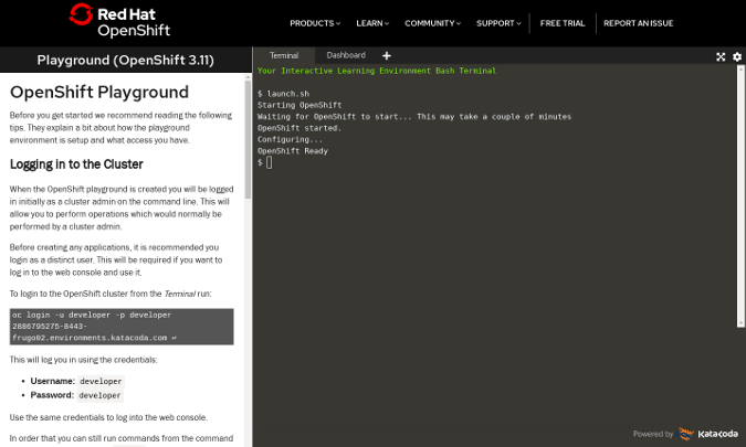 OpenShift Playground OpenShift Playground