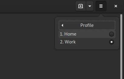 GNOME Terminal profile selection GNOME Terminal profile selection