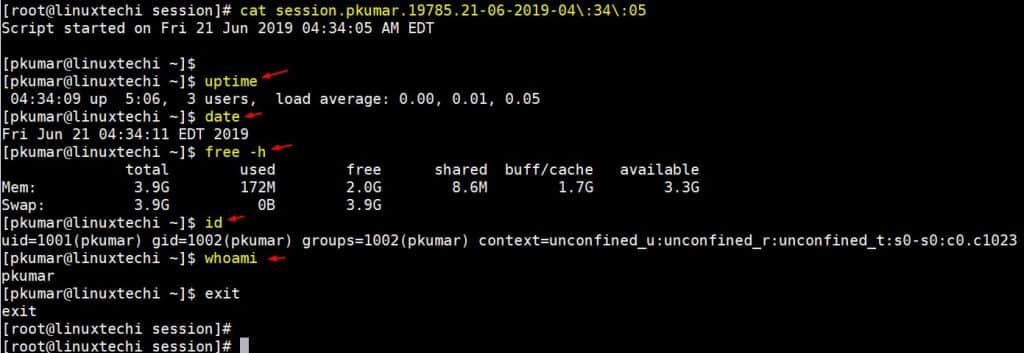 Session-output-file-linux