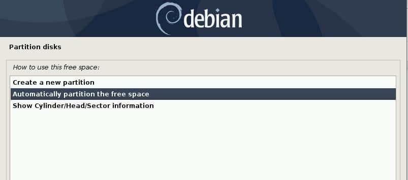 自动为空余空间分区-Debain10