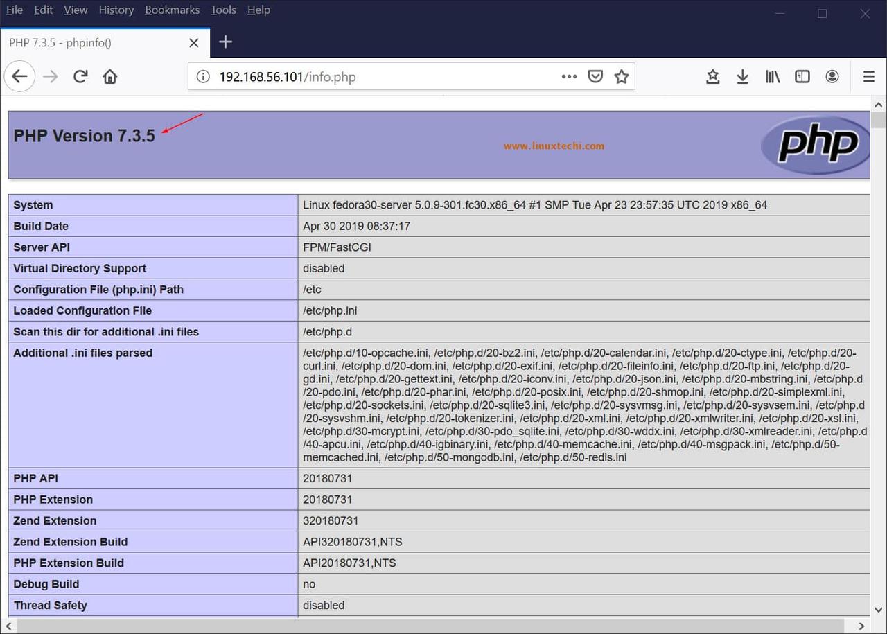 Php-info-page-fedora30