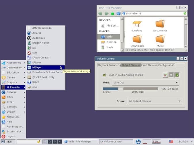 EDE desktop EDE desktop