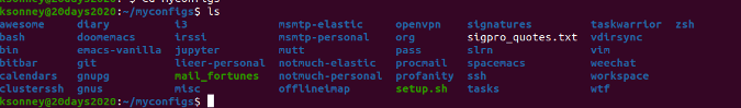 myconfigs directory myconfigs directory
