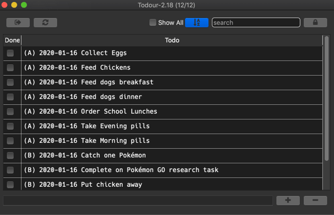 Todour on MacOS Todour on MacOS