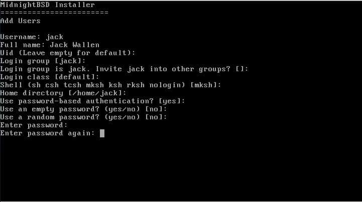 Adding a user Adding a user