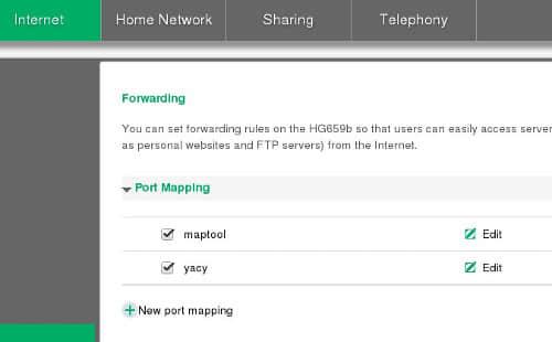 Adding YaCy to an ISP router Adding YaCy to an ISP router