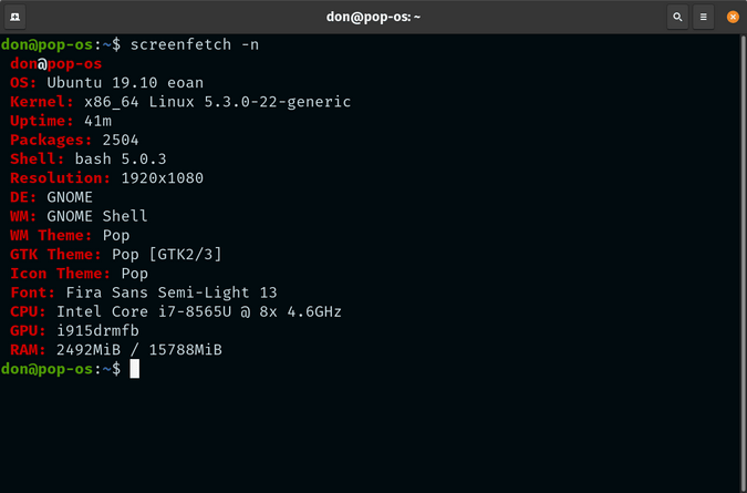 screenfetch -n option screenfetch -n option