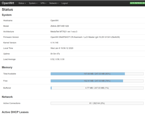 OpenWrt status report OpenWrt 状态报告