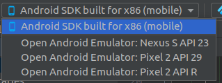 Device options in Flutter Device options in Flutter