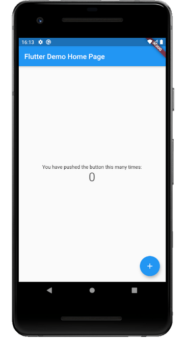 Flutter demo on mobile device Flutter demo on mobile device