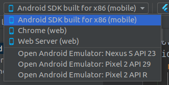 Flutter for web device options Flutter for web device options