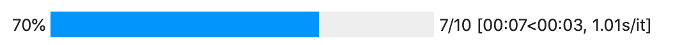 tqdm output tqdm output