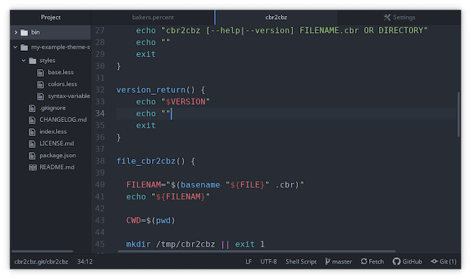 Atom terminal with white text on dark grey background Atom terminal with white text on dark grey background