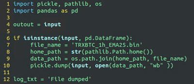 Dump extended DataFrame to file Dump extended DataFrame to file