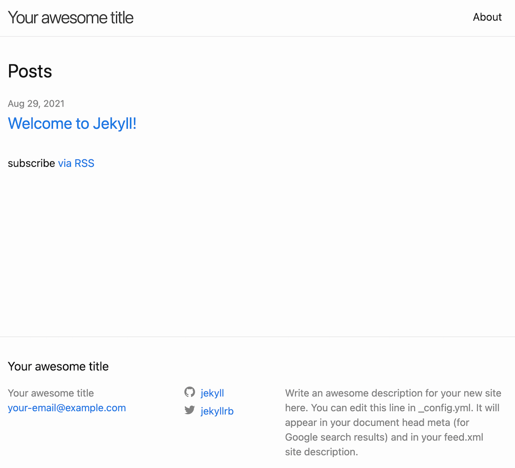 Default \"awesome\" blog Default "awesome" blog