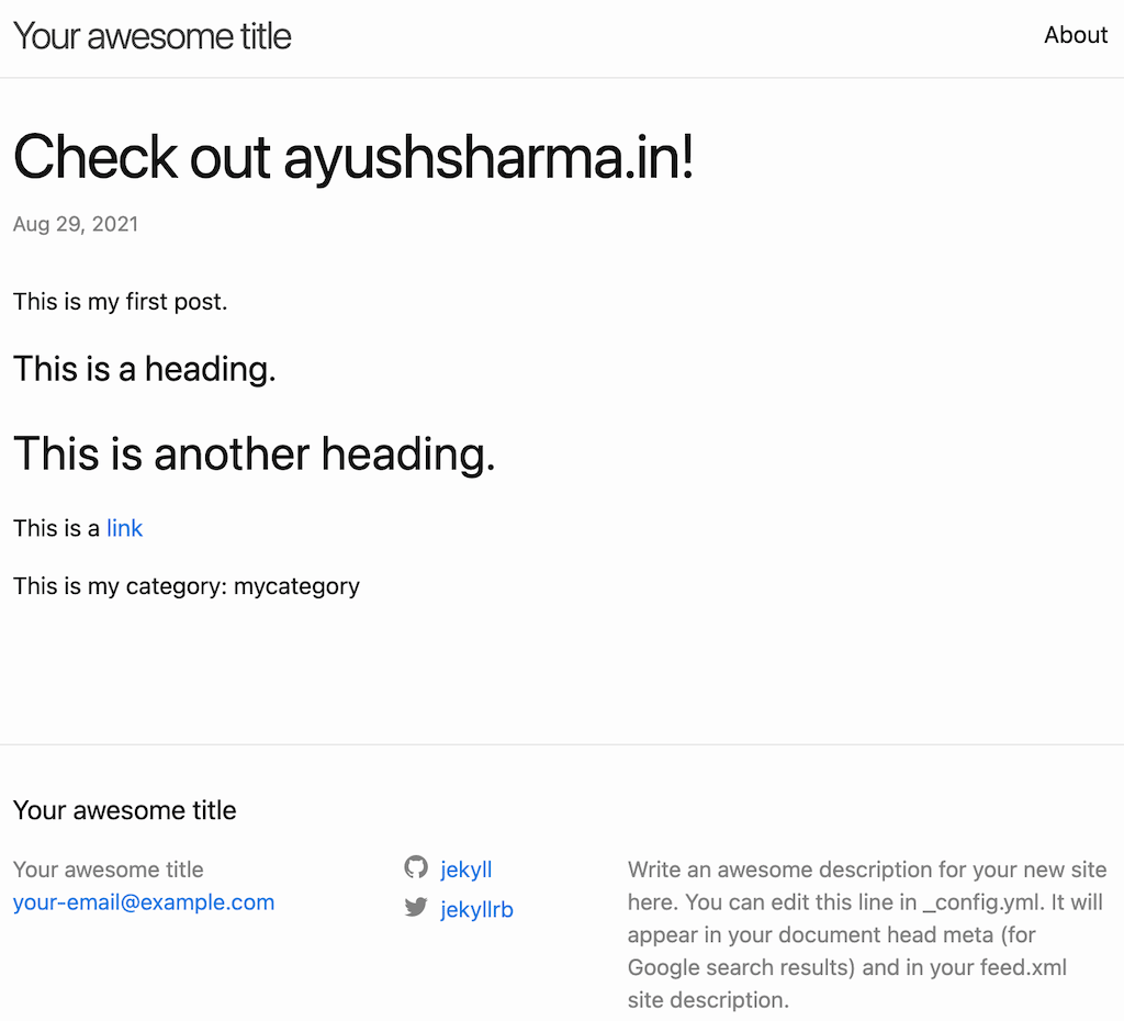 New blog entry New blog entry