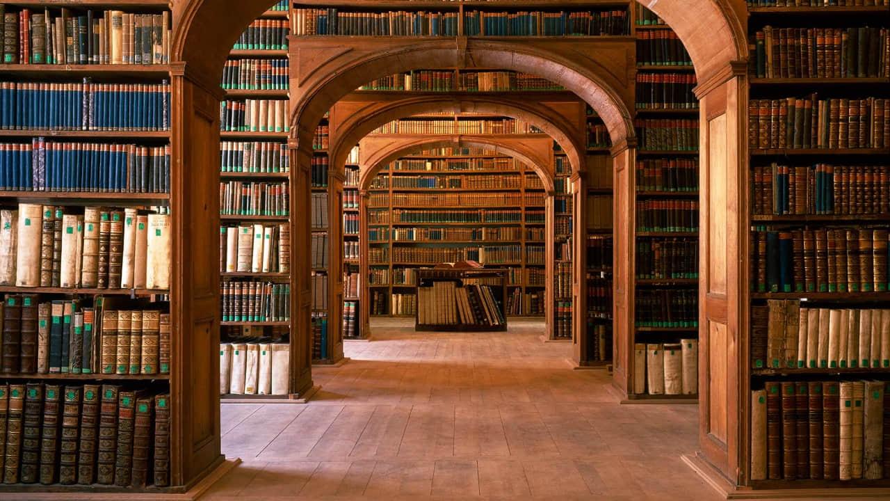 Stack of books for reading