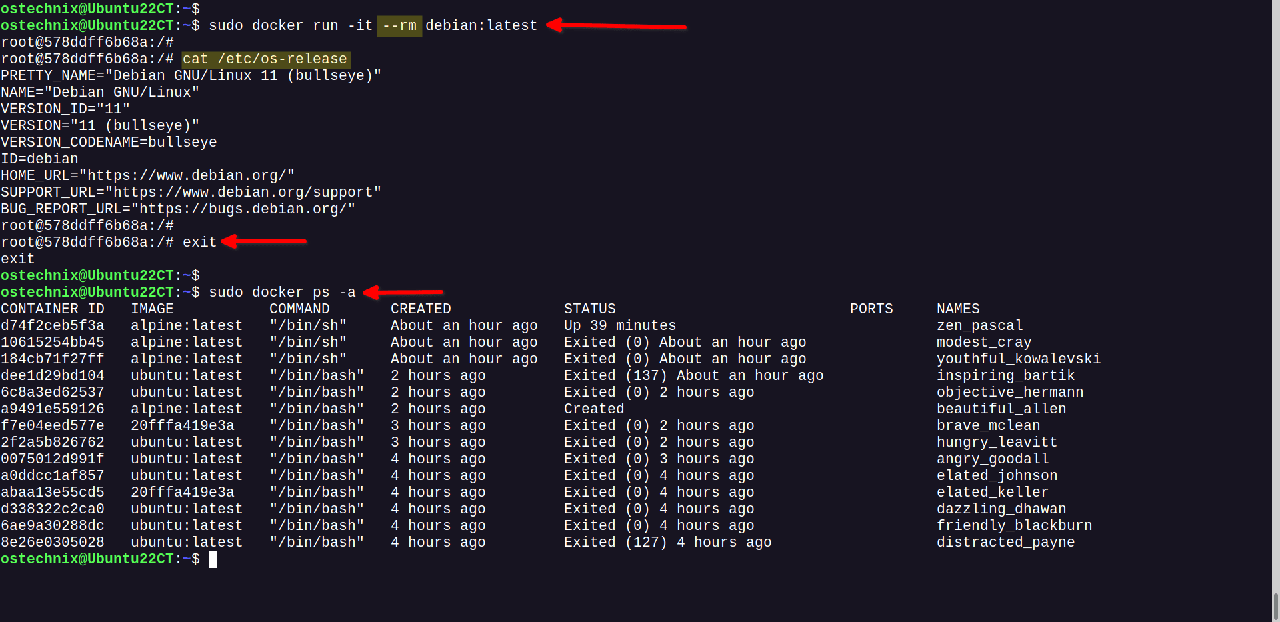Automatically Delete Containers