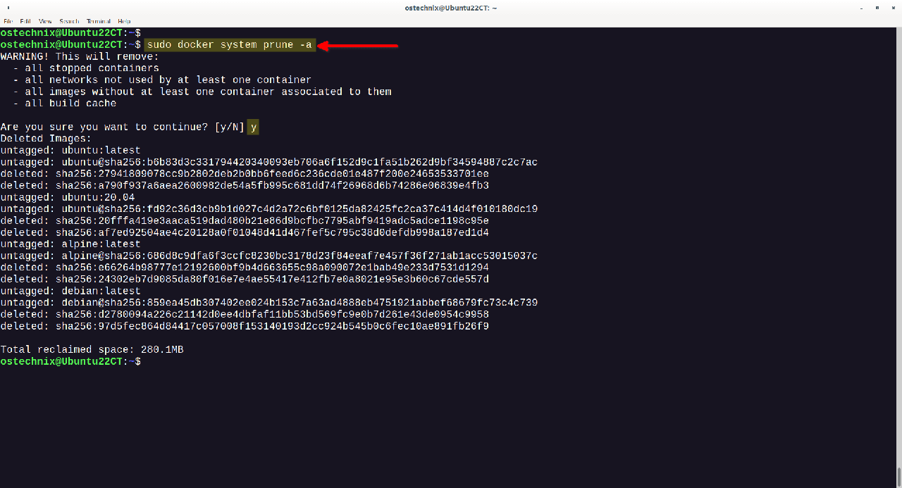 Delete Everything In Docker