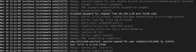 LogLevel DEBUG output LogLevel DEBUG output