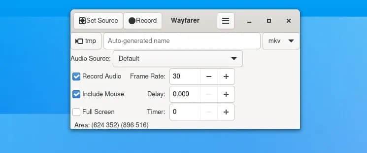 适用于 Linux 的 Wayfarer 屏幕录制软件