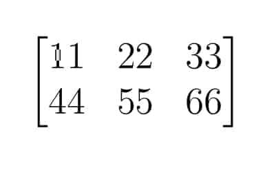 图 2:一个: A 2 × 3 的矩阵