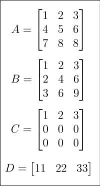 图 1：矩阵 A、B、C、D